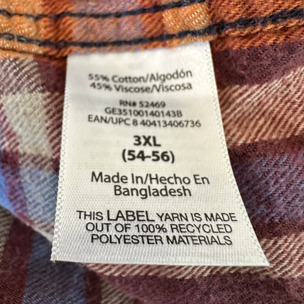 Sturgis Motorcycle Rally Plaid Flannel Shirt 3XL Oversize Skeleton Biker Unique - Picture 5 of 6